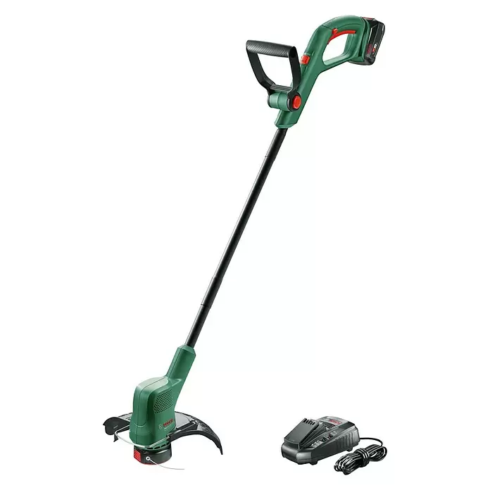 Bosch 18 V Power for All Akumulatorski trimer - 18 V, 2,5 Ah, Litij-ionska, 1 baterija, Širina reza: 26 cm - Dijagonalni pogled