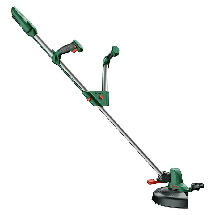 Bosch 18 V Power for All Akumulatorski trimer - 18 V, 2 Ah, Litij-ionska, Bez akumulatora, Širina reza: 26 cm - Dijagonalni pogled