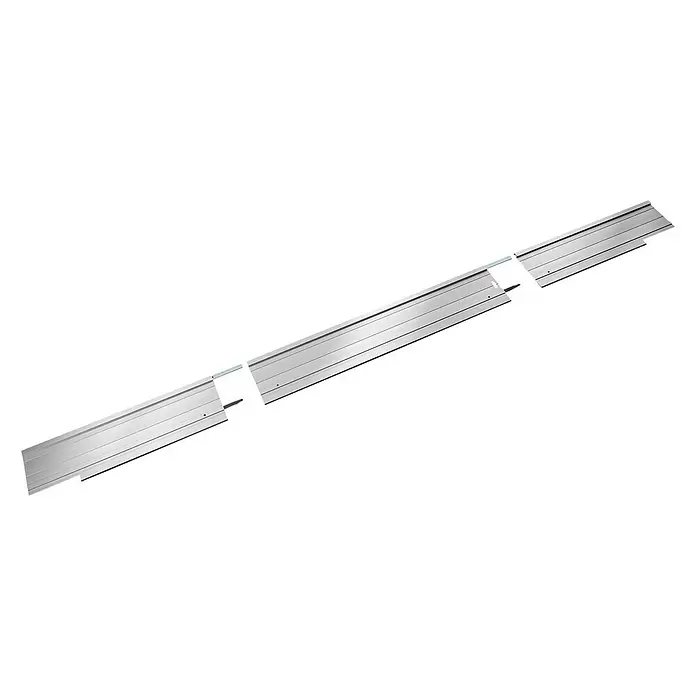 Wolfcraft Geleiderail Verlengingsset FKS 145 - l x b x h: 110 x 19 x 1,2 cm, Aluminium - Diagonaal zicht