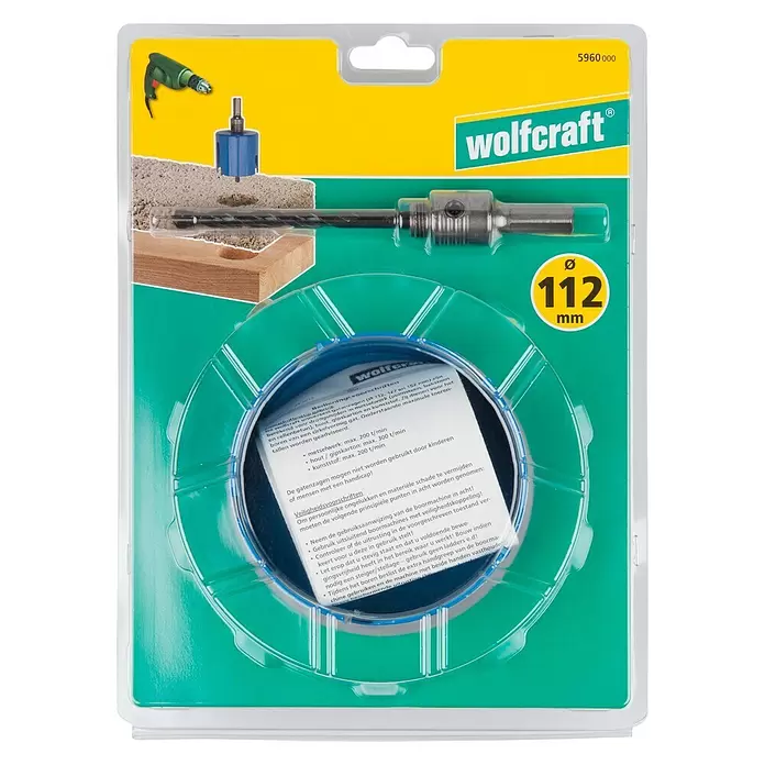 Wolfcraft Gatenzaag Universeel - Diameter: 112 mm, Hardmetaal - Vooraanzicht