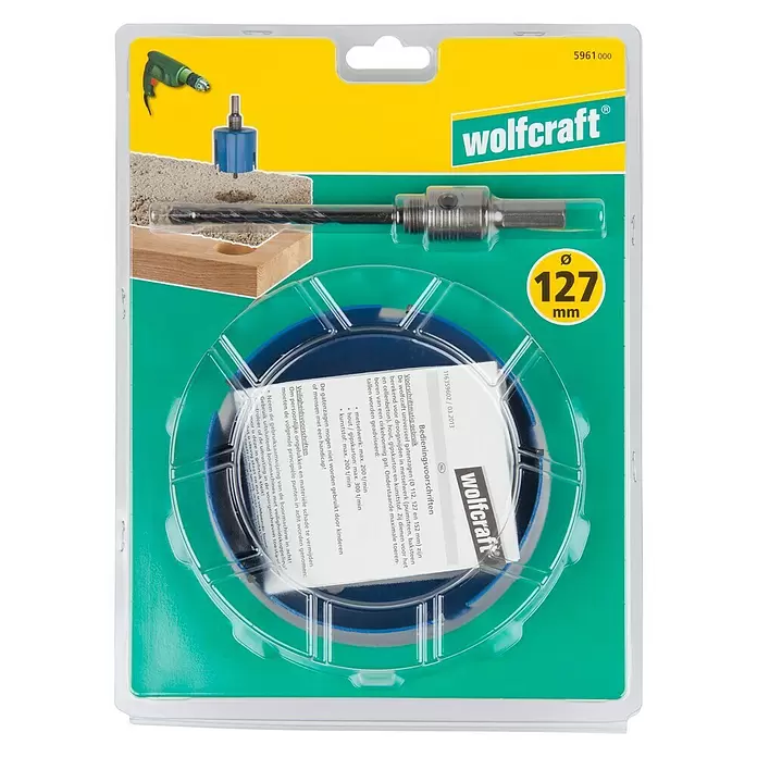 Wolfcraft Gatenzaag Universeel - Diameter: 127 mm, Hardmetaal - Vooraanzicht