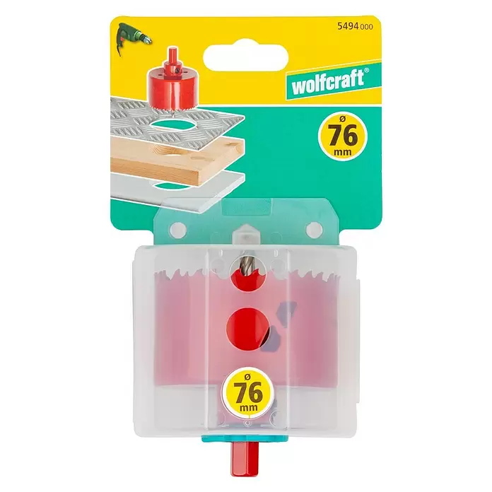 Wolfcraft Gatenzaag - Diameter: 76 mm, Bimetaal - Vooraanzicht