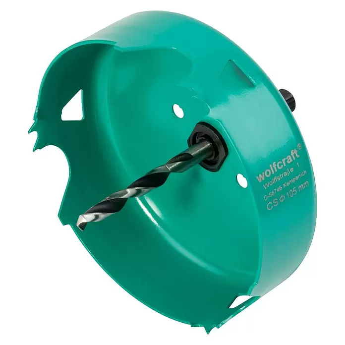 Wolfcraft Gatenzaag carbonstaal - Diameter: 105 mm, Staal - Diagonaal zicht