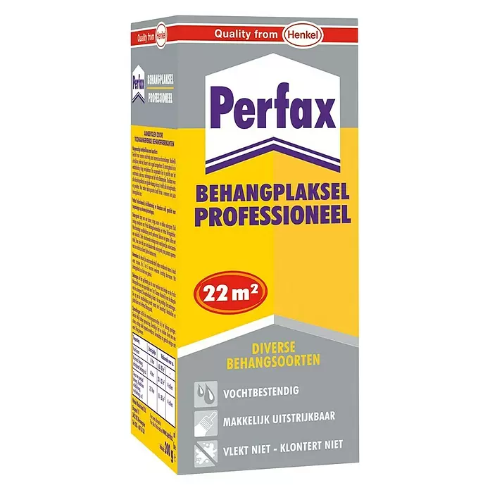 Perfax Behanglijm Professioneel - 200 g - Diagonaal zicht