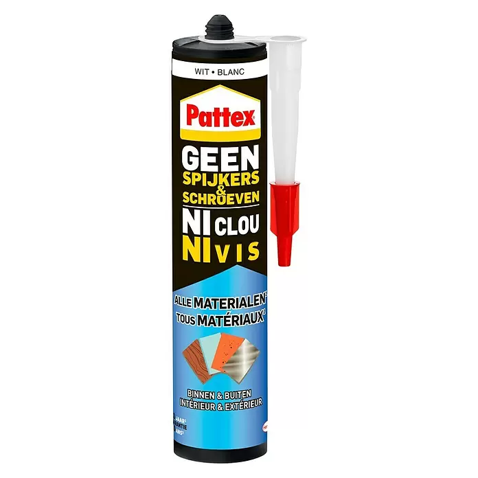 Pattex Geen spijkers & schroeven Montagelijm Binnen & Buiten - 390 g - Vooraanzicht