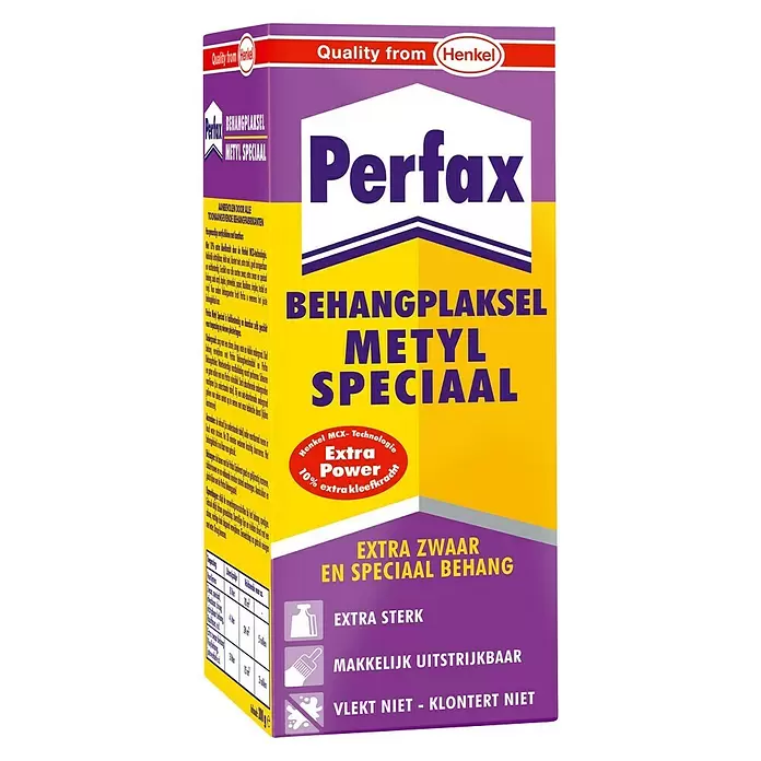 Perfax Behanglijm Metyl Speciaal - 200 g - Diagonaal zicht