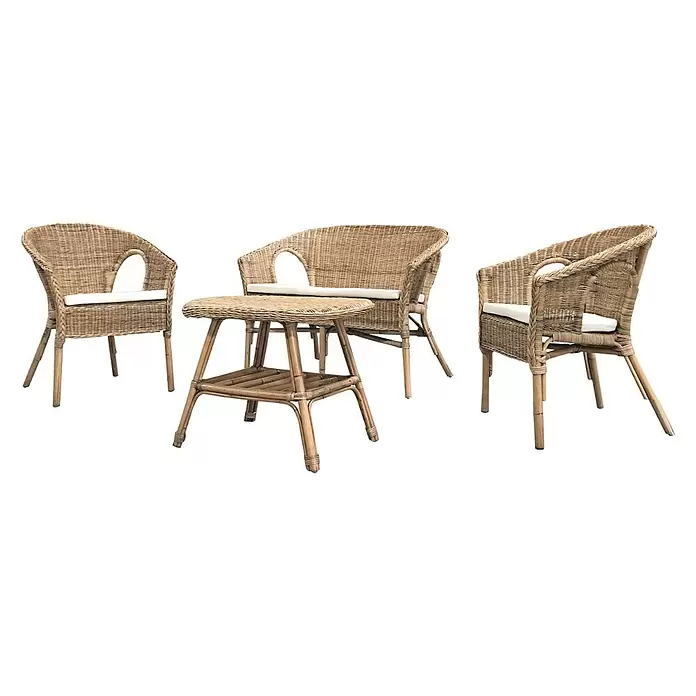 Conjunto de muebles Paula - 4 piezas, Natural - Vista angular