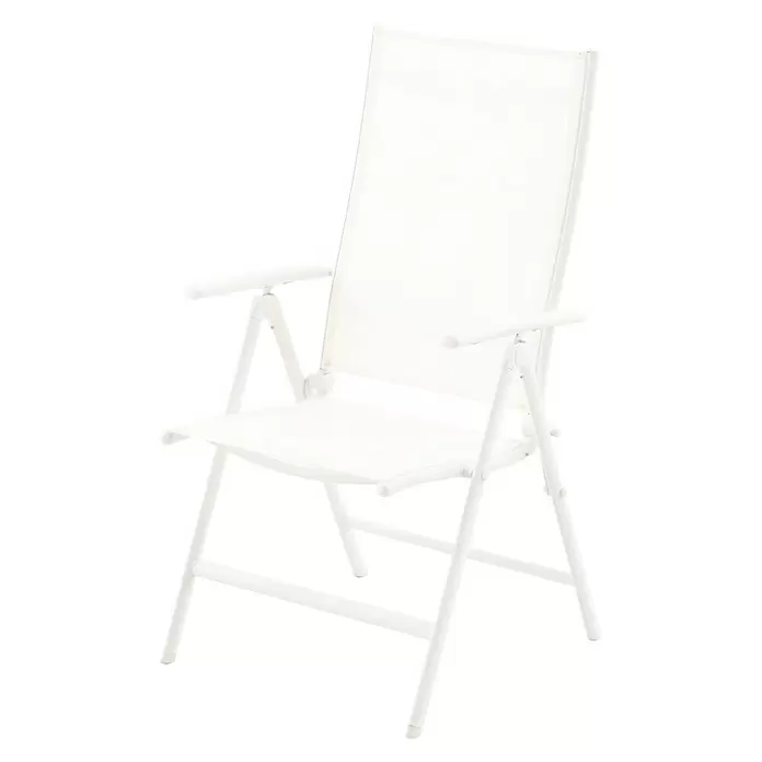 Sillón de posiciones Lea - An x Pr x Al: 62 x 57 x 106 cm, Blanco, Respaldo regulable - Vista angular