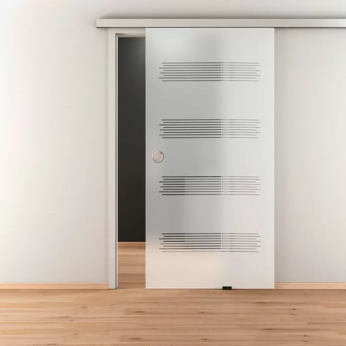 Diamond Doors Staklena klizna vrata Jubidoor 1.0 - 935 x 2.058 mm, Sigurnosno kaljeno staklo (ESG) - Živopisni prikaz