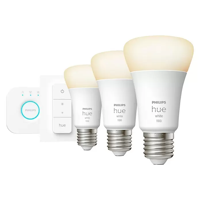 Philips Hue Starter-Set White - E27, Warmweiß, Dimmbar - Vorderansicht