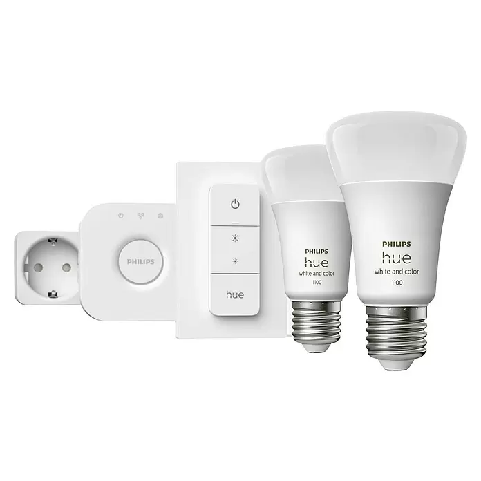 Philips Hue Starter-Set White & Color Ambiance - E27, RGBW, Dimmbar - Vorderansicht
