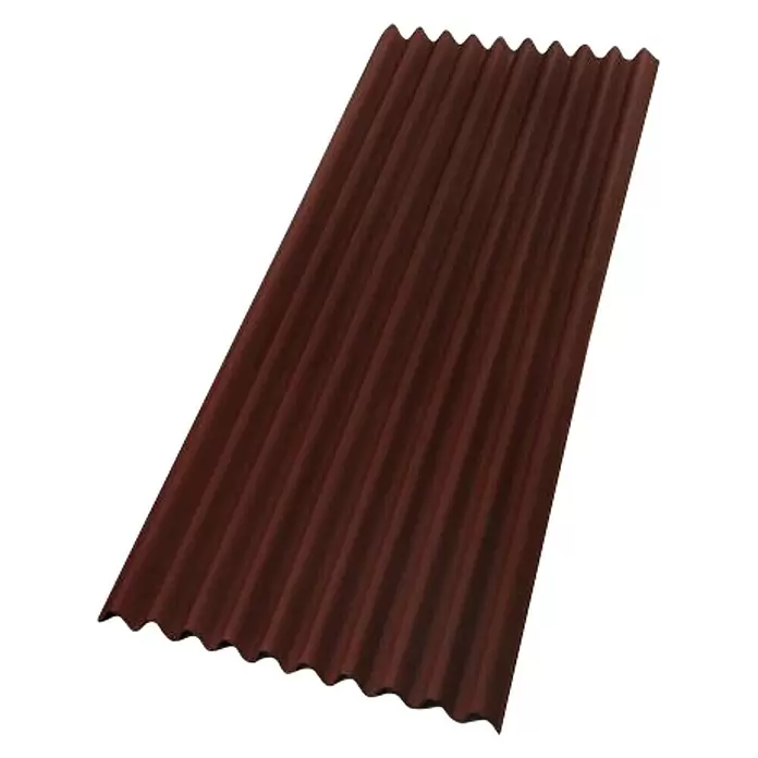 Aquaplan Bitumen golfplaat Topline - 200 x 86 cm, Bitumen - Diagonaal zicht