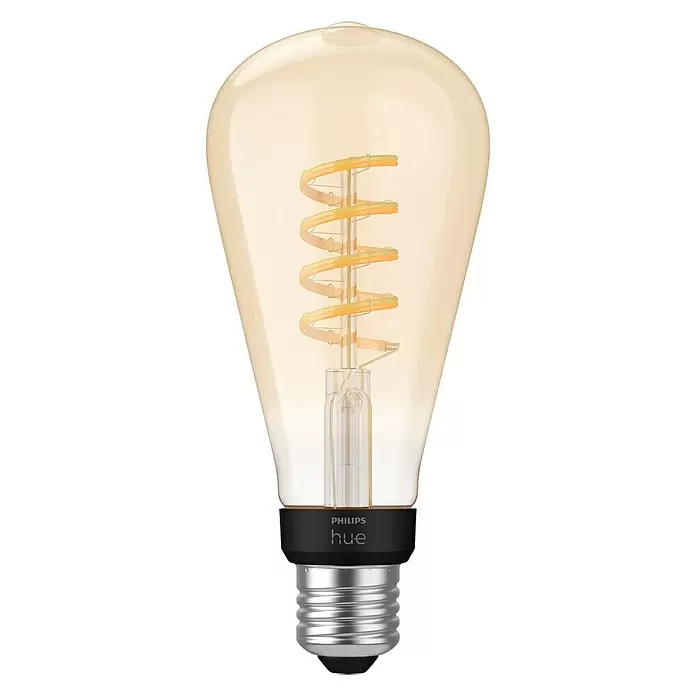 Philips Hue LED-Leuchtmittel White Ambiance Filament - E27, 7 W, ST72, 550 lm, 1 Stk. - Vorderansicht