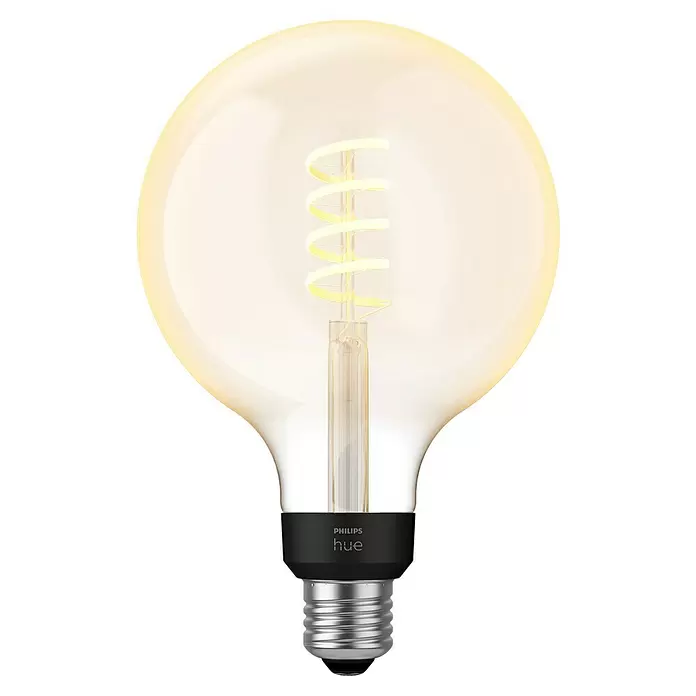Philips Hue LED-Leuchtmittel White Ambiance Filament - E27, 7 W, G125, 550 lm, 1 Stk. - Vorderansicht