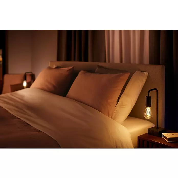 Philips Hue LED-Leuchtmittel White Ambiance Filament - E27, 7 W, ST64, 550 lm, 1 Stk. - Stimmungsaufnahme