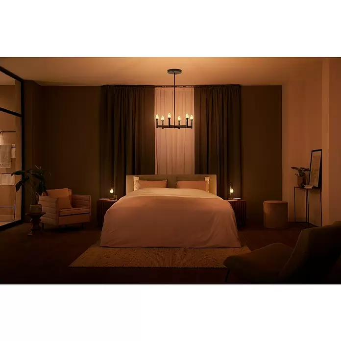 Philips Hue Bombilla LED White Ambiance Filament - E27, 7 W, A60, 550 lm, 1 ud. - Foto ambiente