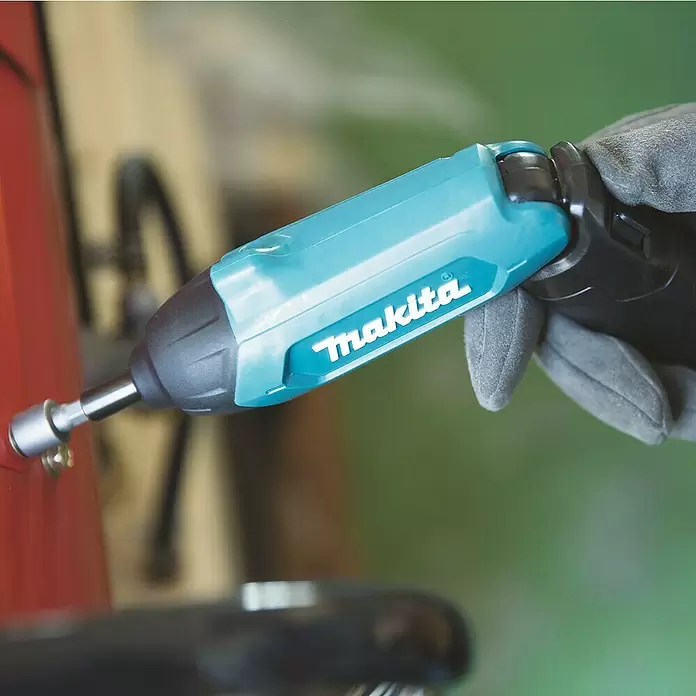 Makita Akku-Knickschrauber DF001DW - 3,6 V, Li-Ionen, 1 Akku, Leerlaufdrehzahl: 220 U/min - Detailaufnahme