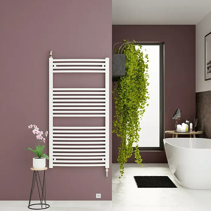 Admiral Kupaonski radijator Kairo - 60 x 117 cm, 615 W, Bijele boje - Živopisni prikaz
