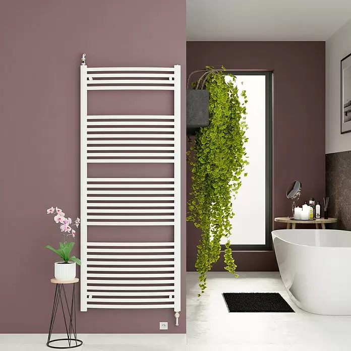 Admiral Kupaonski radijator Kairo - 60 x 157 cm, 830 W, Bijele boje - Živopisni prikaz