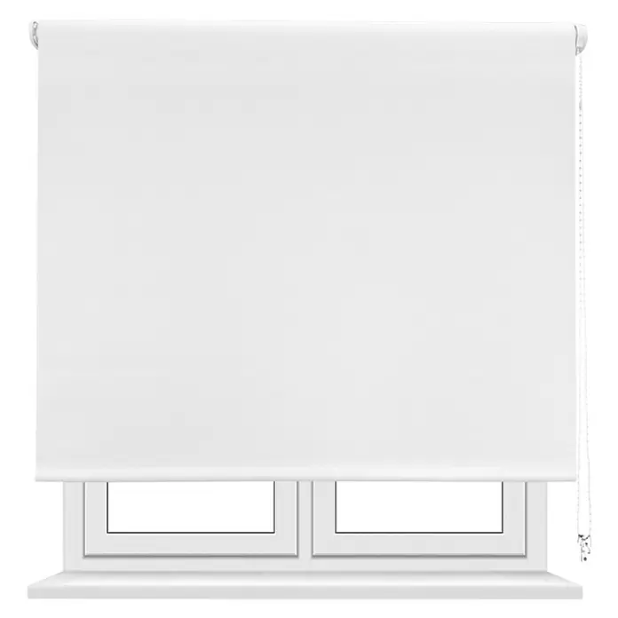Estor enrollable opaco Liso - An x Al: 135 x 250 cm, Blanco - Vista frontal