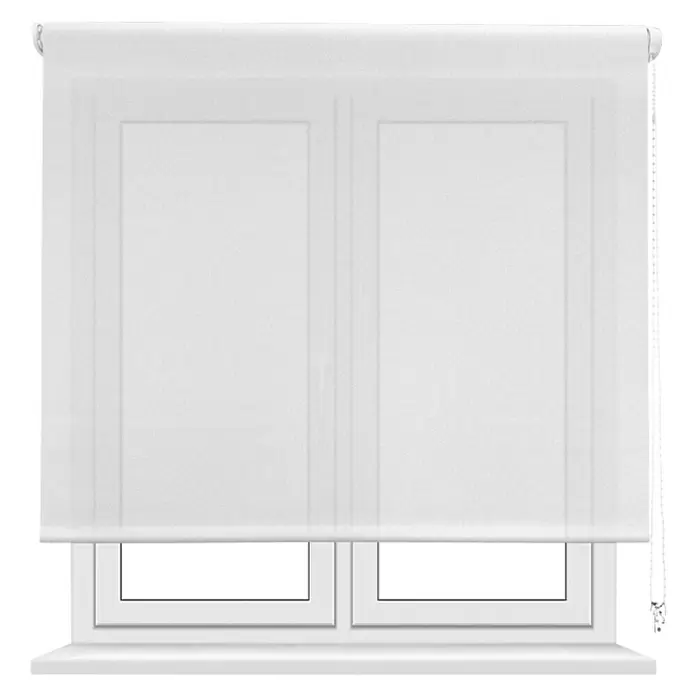 Estor enrollable screen 10% - An x Al: 180 x 250 cm, Blanco perla - Vista frontal