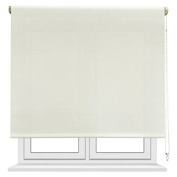 Estor enrollable screen 1% - An x Al: 165 x 250 cm, Blanco lino - Vista frontal