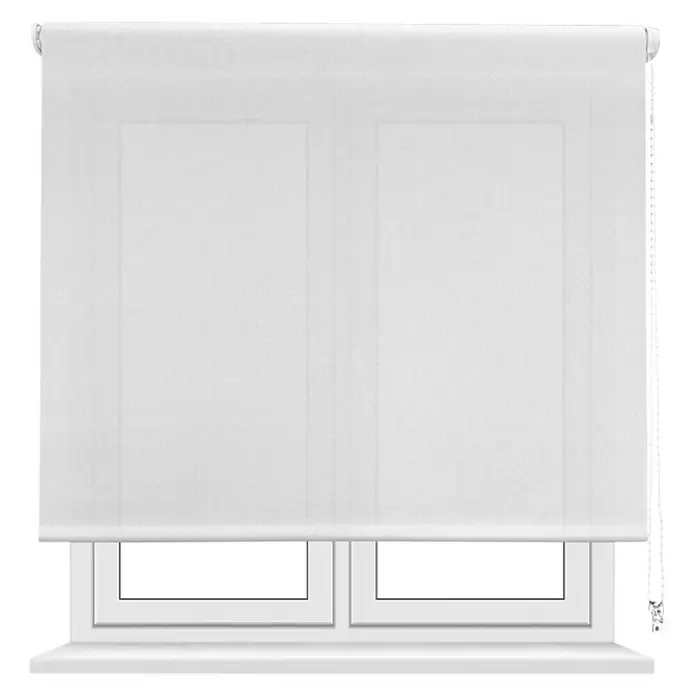 Estor enrollable screen 5% Zoe - An x Al: 120 x 250 cm, Blanco perla - Vista frontal