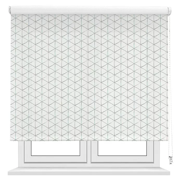 Estor enrollable Geométrico - An x Al: 150 x 190 cm, Blanco - Vista frontal