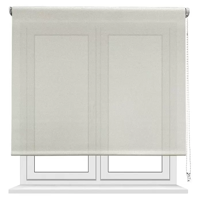 Estor enrollable screen 10% - An x Al: 150 x 250 cm, Perla lino - Vista frontal