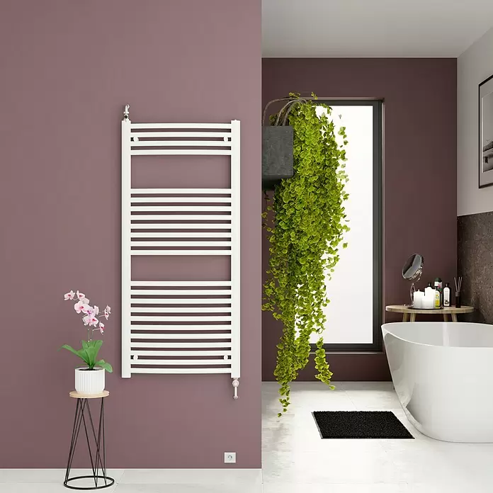 Admiral Kupaonski radijator Kairo - 50 x 117 cm, 529 W, Bijele boje - Živopisni prikaz