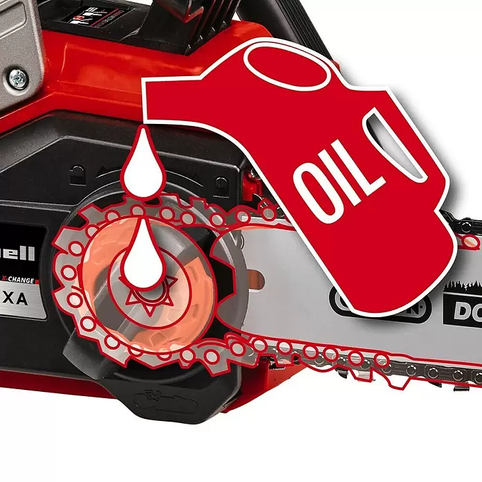 Einhell Power X-Change Akumulatorska lančana pila - 18 V, Litij-ionska, Bez akumulatora, Dužina mača: 30 cm - Detaljan prikaz