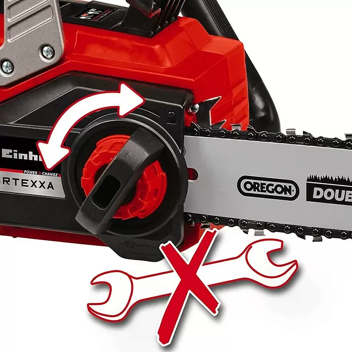 Einhell Power X-Change Akumulatorska lančana pila - 18 V, Litij-ionska, Bez akumulatora, Dužina mača: 30 cm - Detaljan prikaz