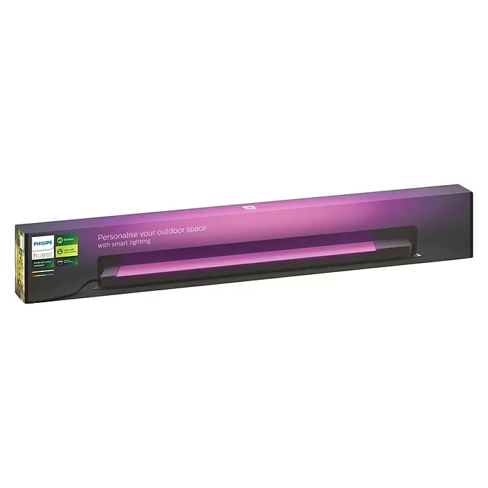 Philips Hue LED-Außenleuchte Amarant - 20 W, Schwarz, IP65 - Diagonale Ansicht