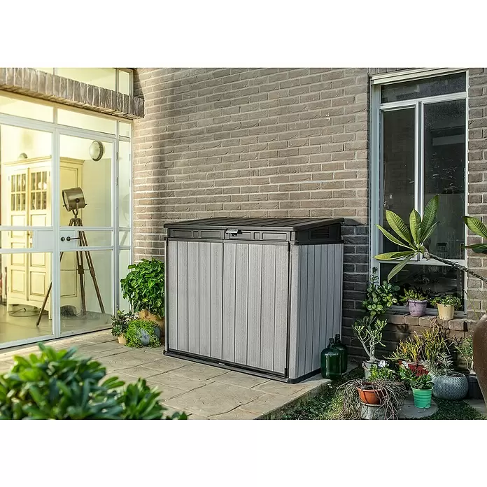 Keter Mülltonnenbox Store It Out Elite - Kunststoff, Grau/Schwarz, Geeignet für Anzahl Mülltonnen: 2 Stk. - Stimmungsaufnahme