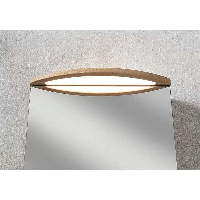 Camargue Swing LED-Spiegelschrank - B x H: 60 x 70,5 cm, Anschlag: Links, Mit Beleuchtung, Spanplatte, Berg Eiche - Detailaufnahme