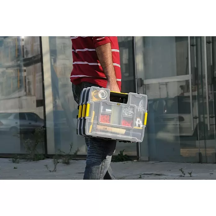 Stanley Junior Kleinteilekoffer Sortmaster Junior - Ohne Inhalt - Anwendungsbeispiel