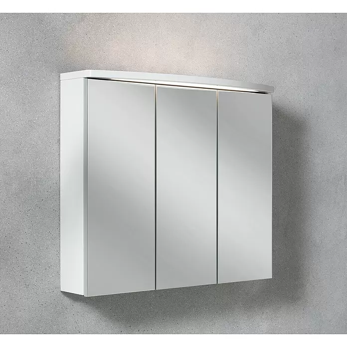Camargue Swing LED-Spiegelschrank - B x H: 80 x 70,5 cm, Mit Beleuchtung, Spanplatte, Weiß - Stimmungsaufnahme