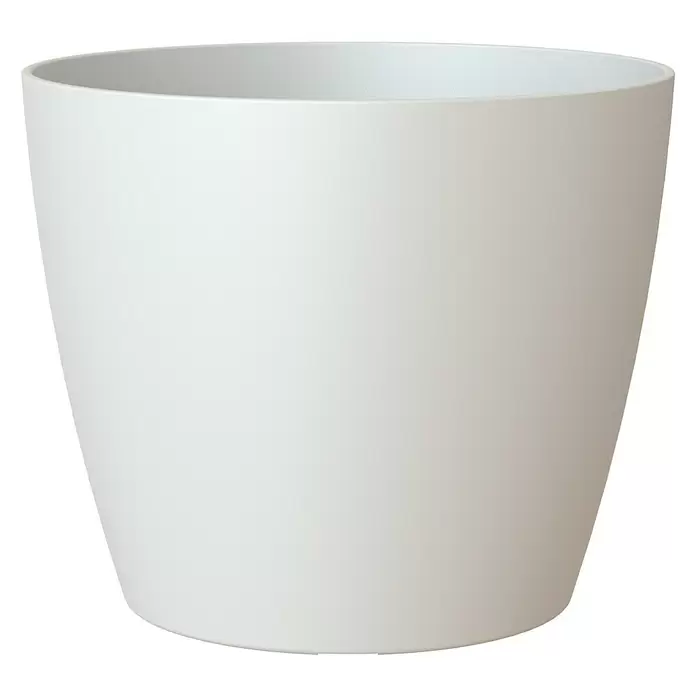 Artevasi Pflanztopf San Remo - Außenmaß (Ø x H): 30 x 27,3 cm, Kunststoff, Weiß - Vorderansicht