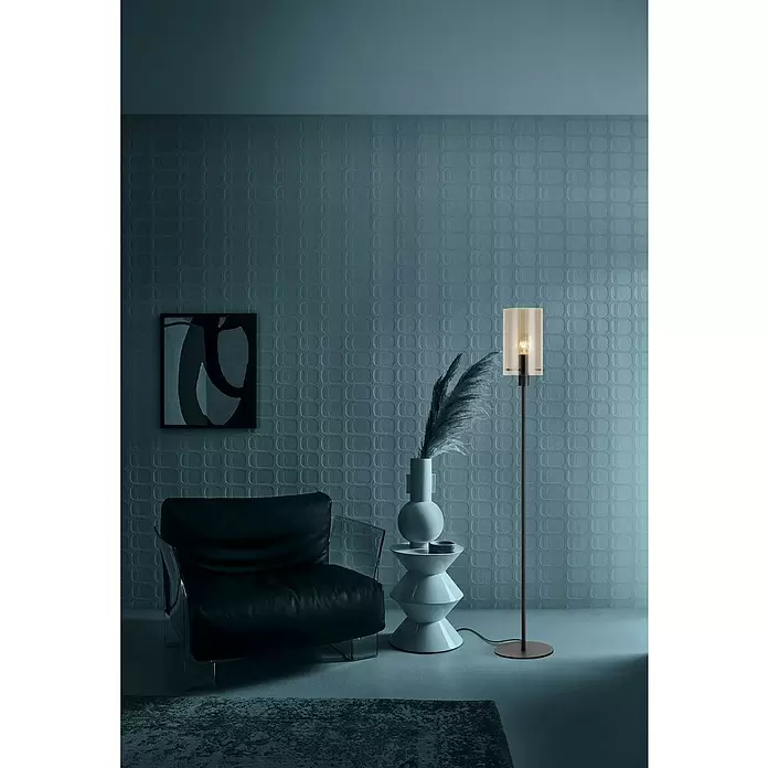Eglo Polverara Stehleuchte - 40 W, Höhe: 155 cm, Bernstein, Schwarz, E27 - Stimmungsaufnahme
