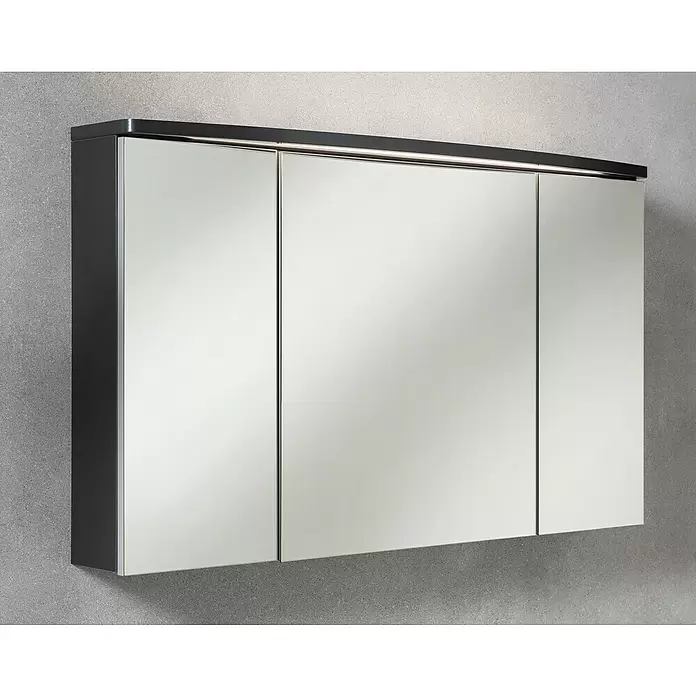 Camargue Swing LED-Spiegelschrank - B x H: 120 x 70,5 cm, Mit Beleuchtung, Spanplatte, Grafit - Stimmungsaufnahme