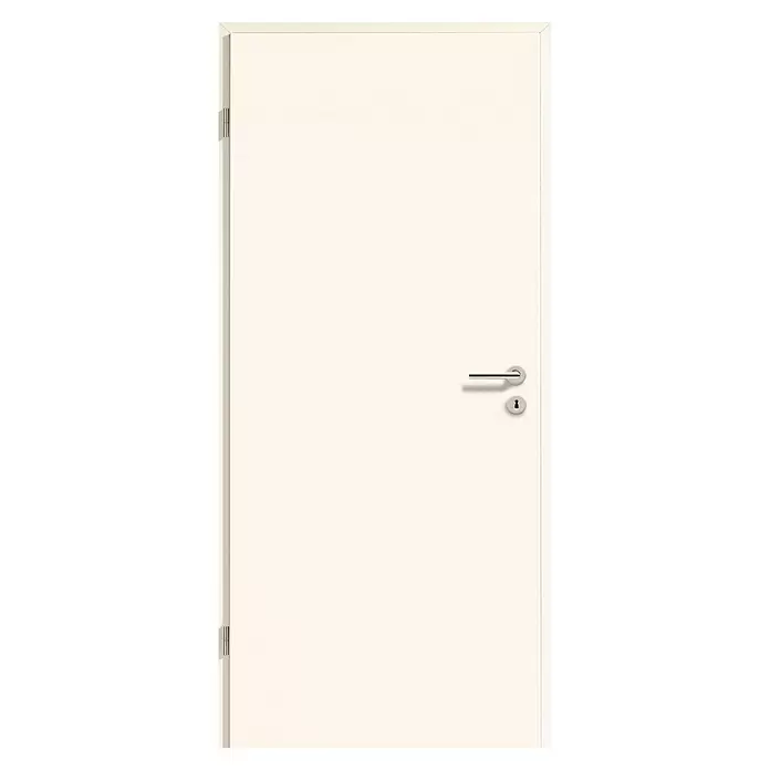 Sobna vrata Laminit Roe GL223 - D x Š: 2.000 x 850 mm, Bijela boja, Središnji položaj: Iverica s cijevima, DIN lijevo - Pogled sprijeda