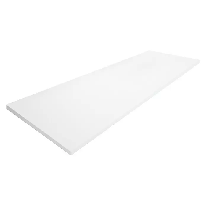 Encimera para lavabo Solid Surface - 80,5 x 46 x 1,3 cm, Blanco - Vista angular