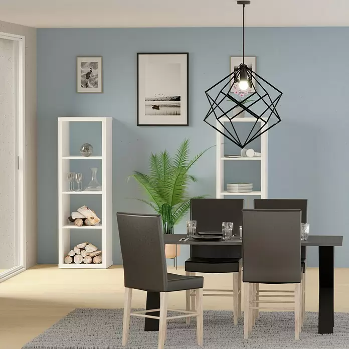 Regal Boflex - L x B x H: 39,2 x 41,3 x 146,6 cm, Weiß - Stimmungsaufnahme