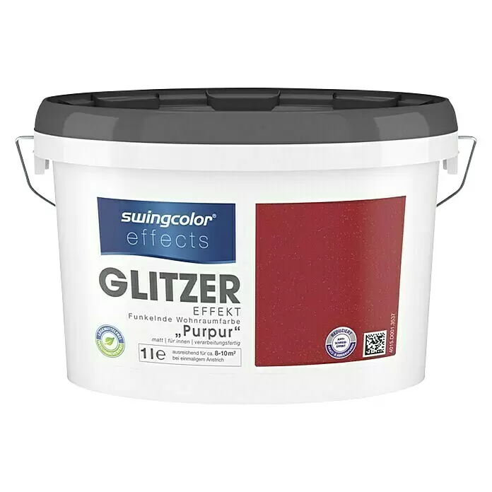 swingcolor Boja s efektom Glitter - Purpur, 1 l - Pogled sprijeda