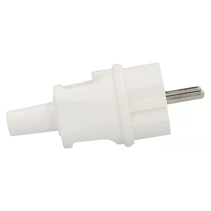 UniTEC Schutzkontaktstecker - 16 A, IP44, Weiß - Rechte Seitenansicht