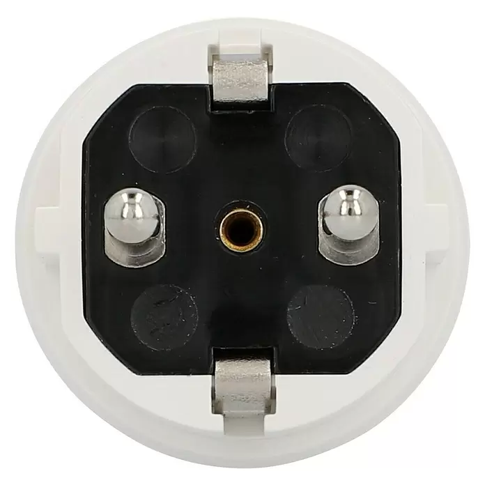 UniTEC Schutzkontaktstecker - 16 A, IP44, Weiß - Vorderansicht