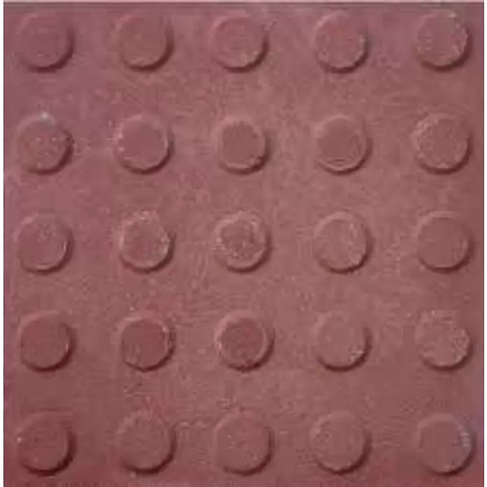 BHS Madrid Loseta de exterior Botones - 20 x 20 cm, Rojo - Primer plano