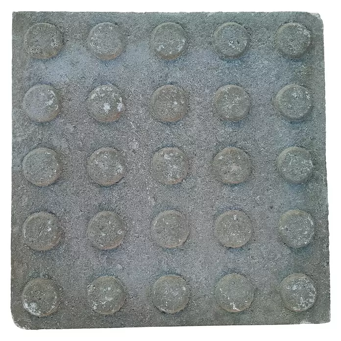 BHS Madrid Loseta de exterior Botones - 20 x 20 cm, Gris, Granito - Vista frontal