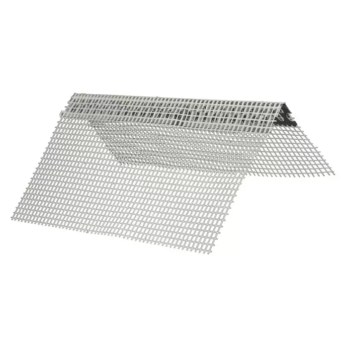 Odem Perfil angular con malla - L x An x Al: 2,5 m x 120 mm x 80 mm, Aluminio, Blanco - Vista angular
