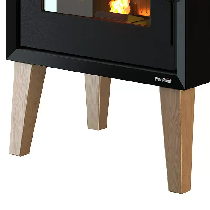 FreePoint Estufa de pellets Modo Airtight Wood - 10,51 W, Volumen de calefacción: 223 m³, Negro - Primer plano